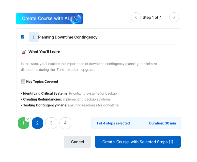 AI training plan builder
