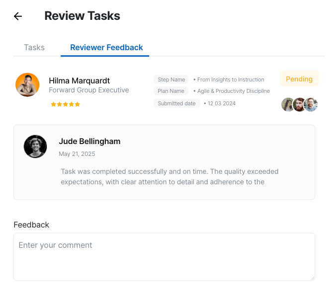 Task review workflow
